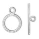 Metal Toggle clasp 14x4.5mm Silver